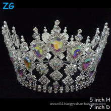 AB Pageant Tiara Crown, Full Round Crown, bulk princess rhinestone tiaras, bride to be tiara